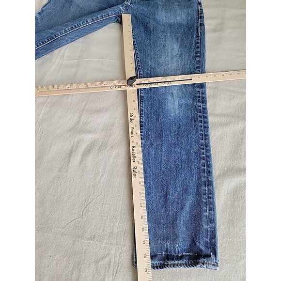 J Crew Mens 32x29 Jeans Urban Slim Fit Straight Cotton Distressed Mid Rise Blue - Picture 11 of 16